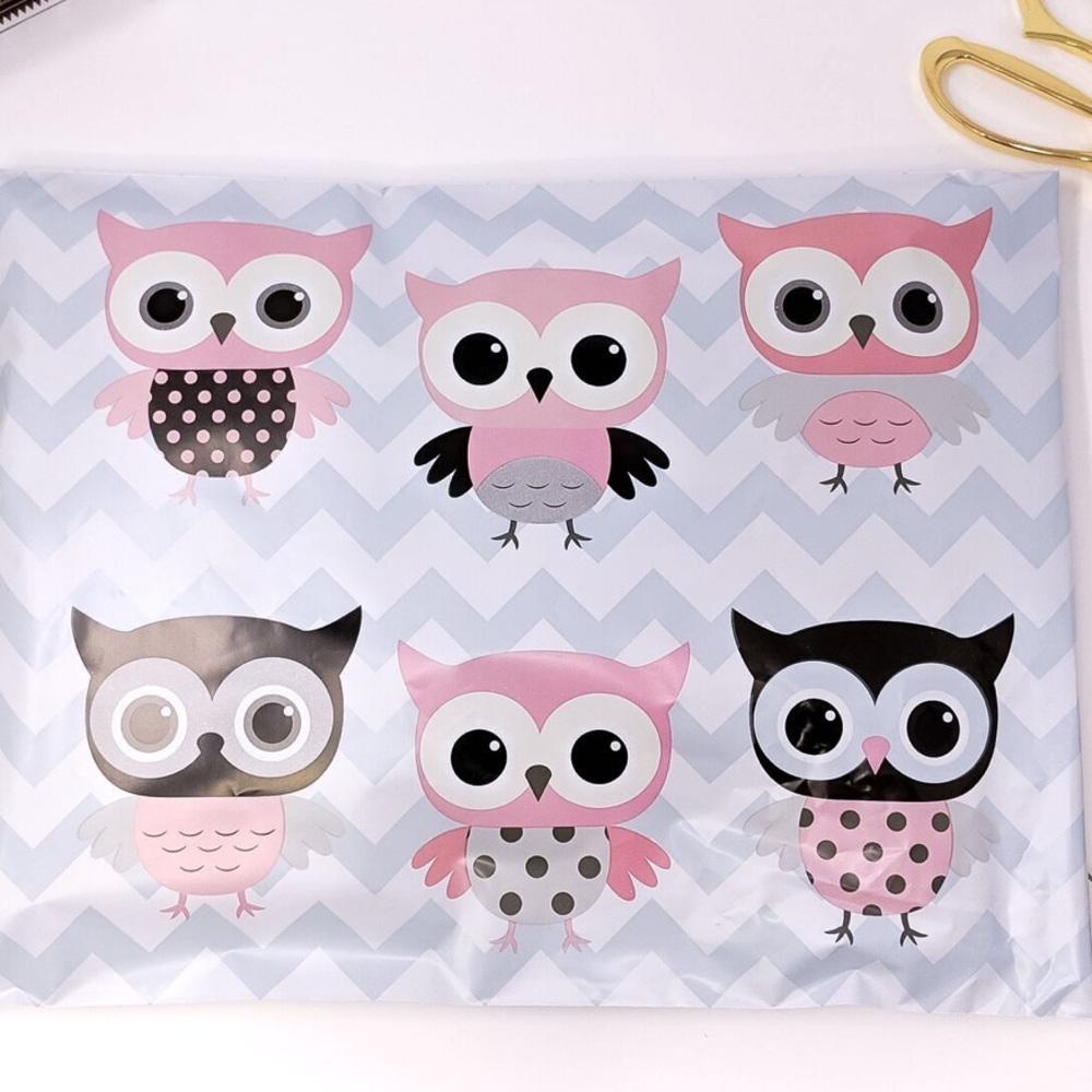 50 10X13 Owl Chevron Poly Mailers PRICE IS FIRM - Picture 7 of 7